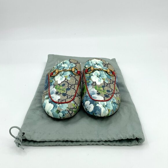 Gucci Multi-Color Logo Monogram Full-Print Horsebit Flat Slide Sandals - Picture 8 of 8